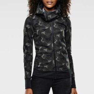 G-Star Raw NYME Full Zip Angled Neck Camo Hoodie M